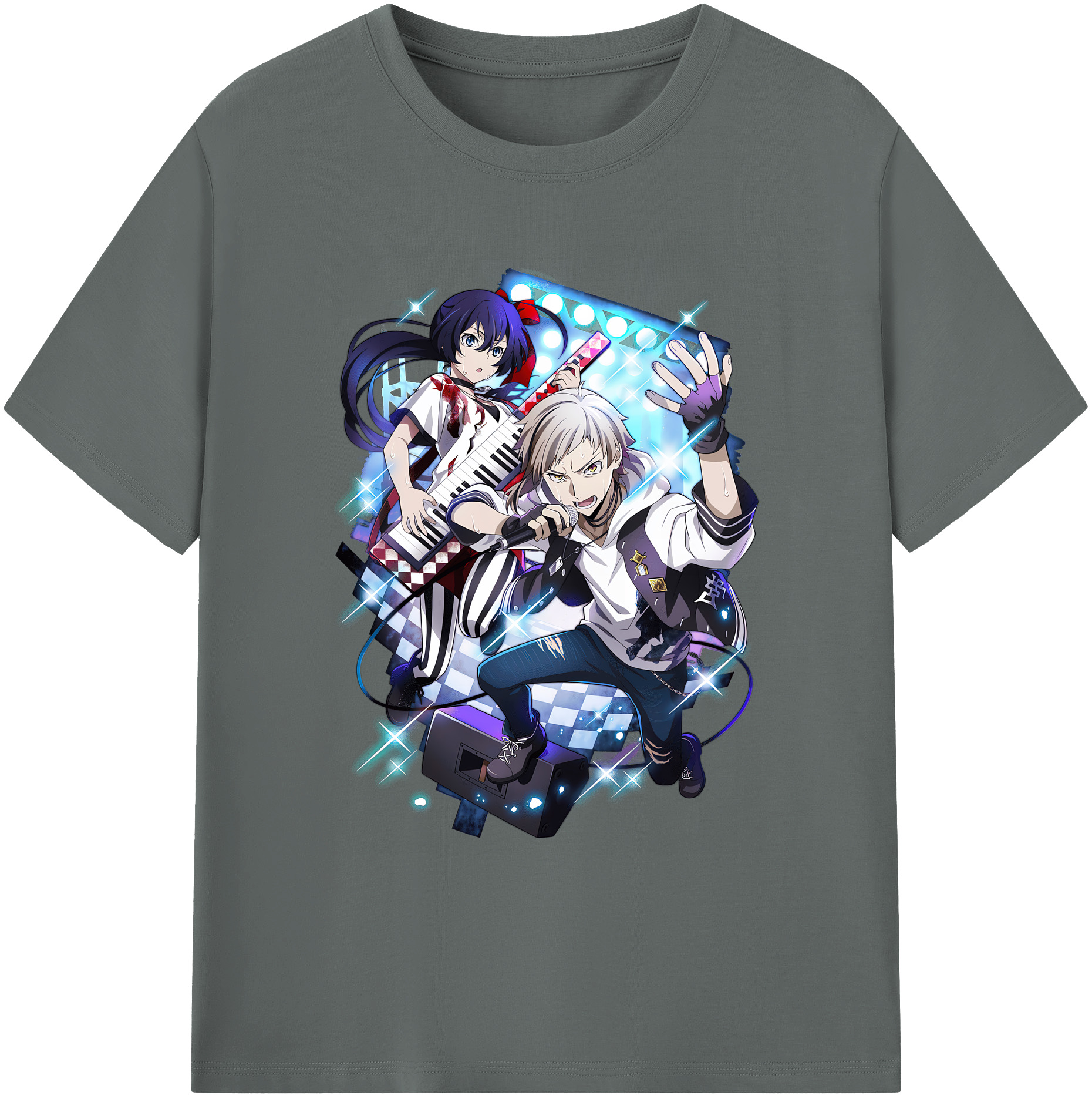 （画像用） 文豪ストレイドッグス Bungo Stray Dogs 綿100％ メンズ半袖Tシャツ｜肌触りやわらか＆通気性